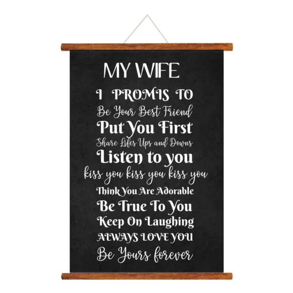 My Wife I Promise to Valentine Scroll