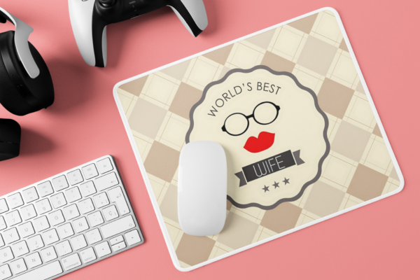 World Best Wife Printed Valentine day Mousepad