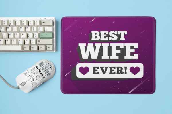 The Best Wife Ever Purple Valentine Mousepad