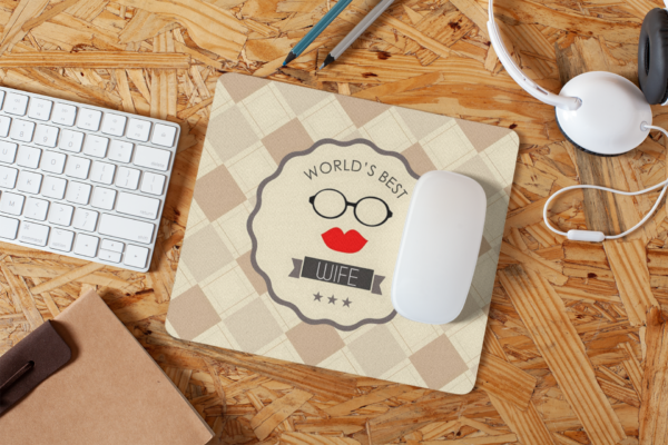 World Best Wife Printed Valentine day Mousepad