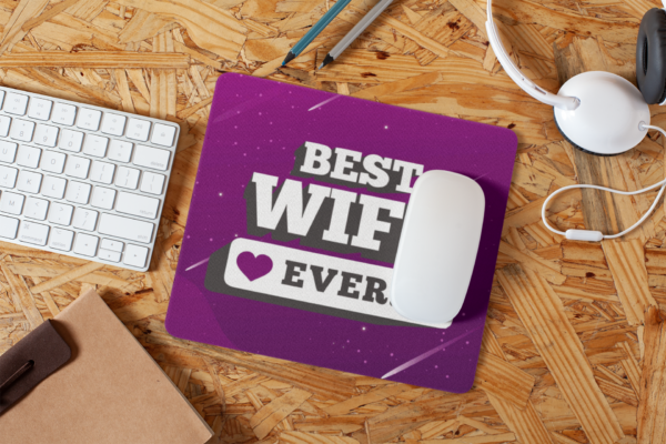 The Best Wife Ever Purple Valentine Mousepad