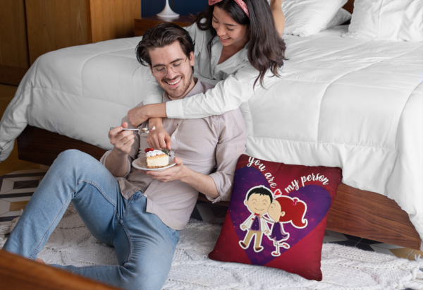 Valentine Gift You are My Person Cushion Cover For Couples