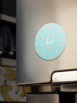 Valentine Gift Love Blue Printed Fridge Magnet