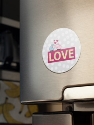 Valentine Gift Cute Sheep Love Printed Fridge Magnet For Couples