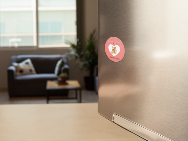 Valentine Gift Because a Girl Like You Impossible to Find Fox Fridge Magnet