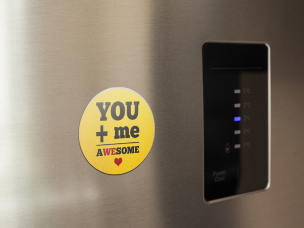 Valentine Gift You+ Me Awesome Printed Fridge Magnet