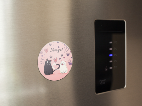 Valentine Gift I Love You Kitten Printed Fridge Magnet