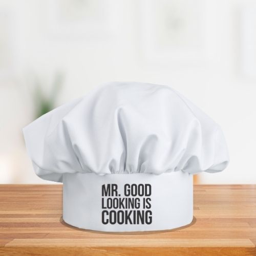 Mr. Good Looking For Cooking Husband Apron With Chef Hat