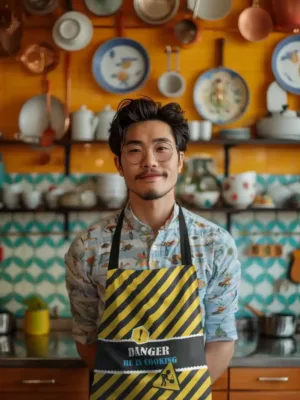 Danger He's Cooking Husband Apron