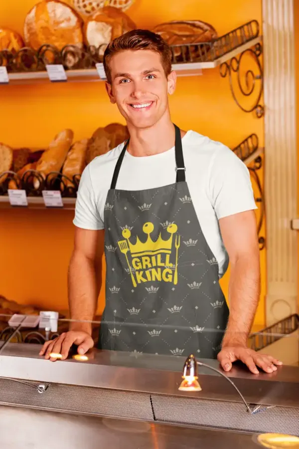 Grill King Daddy Dad and Master Chef Junior Apron Set of 2