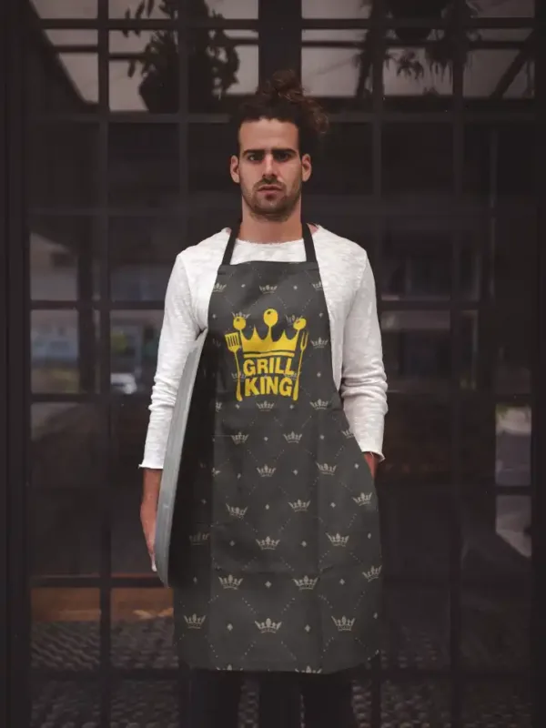 Grill King Daddy Dad and Master Chef Junior Apron Set of 2