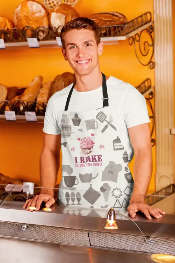 I Bake So I Don't Kill People Husband Apron
