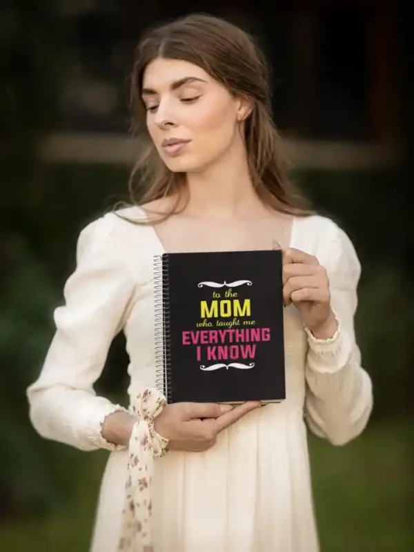 Mom Everything Who Thought Me Wirebound Notebook