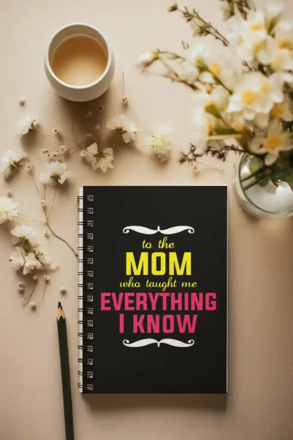 Mom Everything Who Thought Me Wirebound Notebook