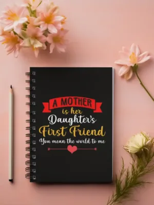 Mother is Daughter First Friend Wirebound Notebook