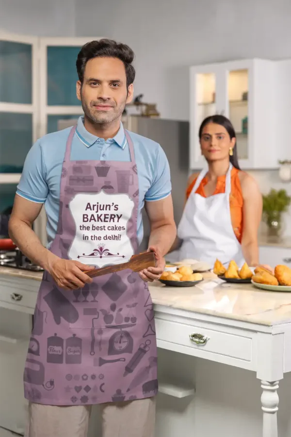 Personalized Name & City Bakery Chef Apron for Men & Women