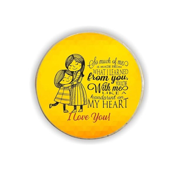 Mom Hand Print on My Heart Fridge Magnet