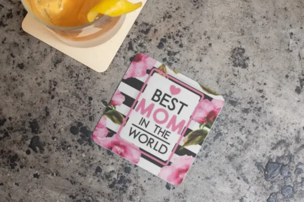 The Best Mom in The World Tea Coaster