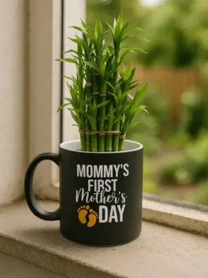 First Mother's day Bamboo Planter