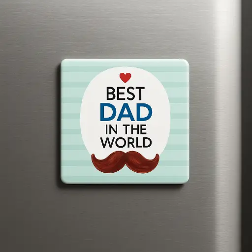 Best Dad in the World Fridge Magnet