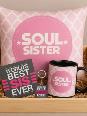 Soul Sister Rakhi Gift Hamper Set Of 4