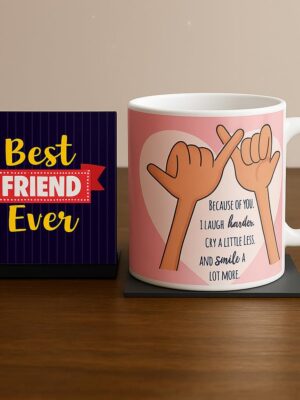 Pinky Promise Coffee Mug and Coaster for Friends