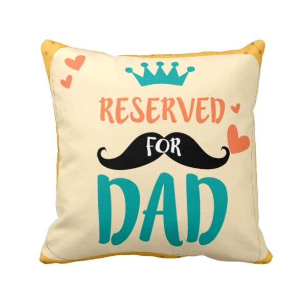 Birthday Gifts for Dad 16 x 16 inches Best Dad in The World Printed Velvet Cushion Cover Throw Pillow