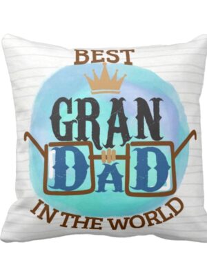 Birthday Gifts for Dad 12 x 12 inches Worlds Best Papa Printed Velvet Cushion Cover Throw Pillow