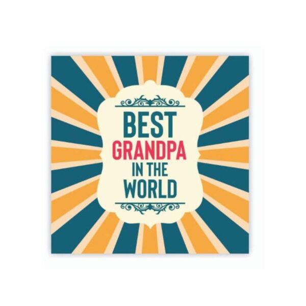 Birthday Gifts for Father for Grandfather with Silver in His Hair and Gold in His Heart Gift Combo Hamper Set of 3 - Mug, Coaster, Cushion C