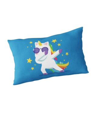 Birthday Gifts 27 x 18 Inches Swag Unicorn Printed Velvet Pillow Cover for Living Room, Kids Room, Sofa Pillows
