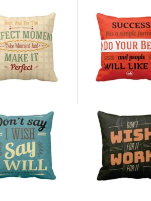 Perfect Moment Do Your Best Motivational Quotes Gifts for Mom Cushion Cover Set of 4 12X12 inches