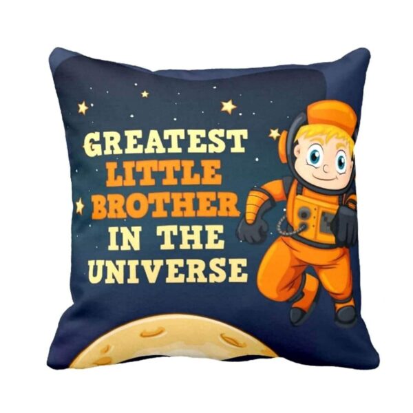 Rakhi Gifts 12X12 inches Cushion (with Filler) Cutest Baby Brother Printed Raksha Bandhan Birthday