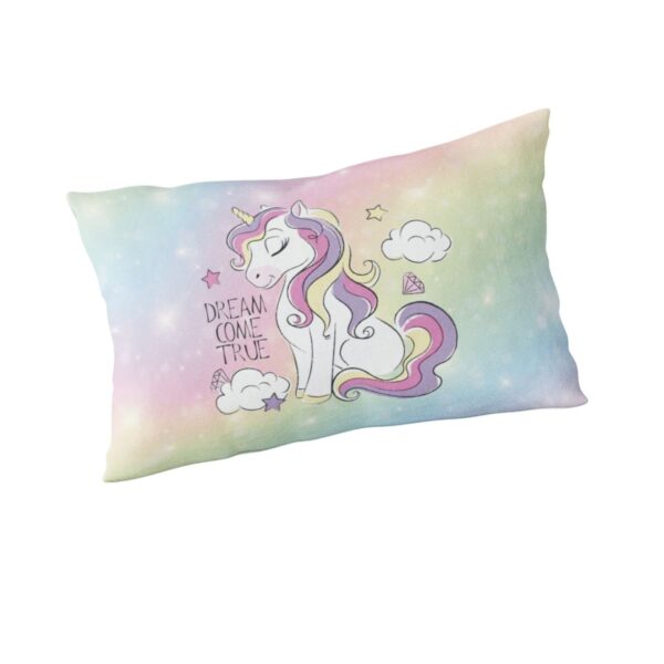 Birthday Gifts 27 x 18 Inches Swag Unicorn Printed Velvet Pillow Cover for Living Room, Kids Room, Sofa Pillows