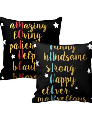 Birthday Gifts for Mom Dad 20 x 20 inches Beautiful Mother Father Definitionr Printed Velvet Cushion Cover Throw Pillow
