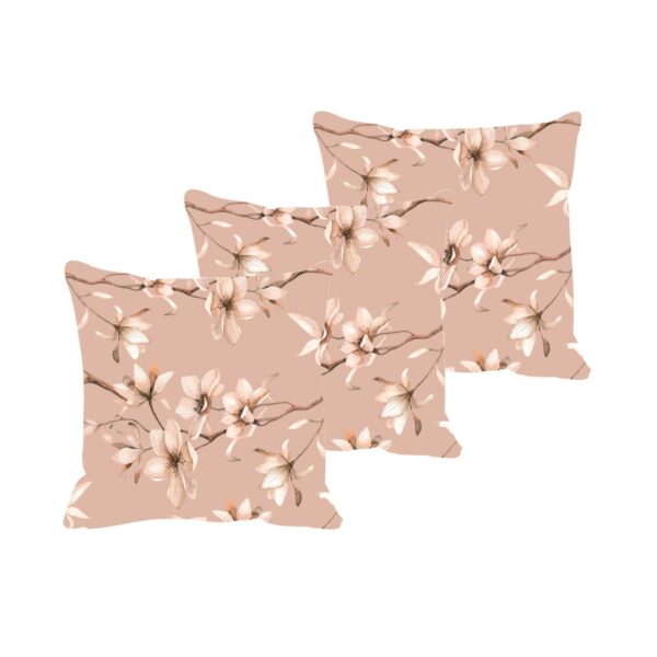 12X12 inches Set of 3 Cushion Covers Alluring Floral Flowers Printed Sofa Throw Pillows Multicolor
