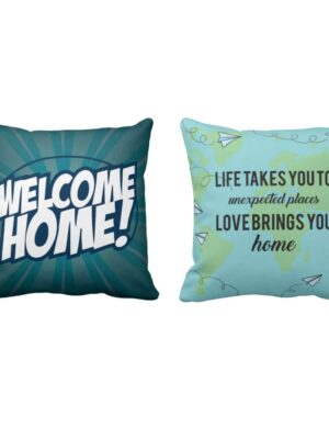 Welcome Home Cushion Cover Set of 2 12x12 inches