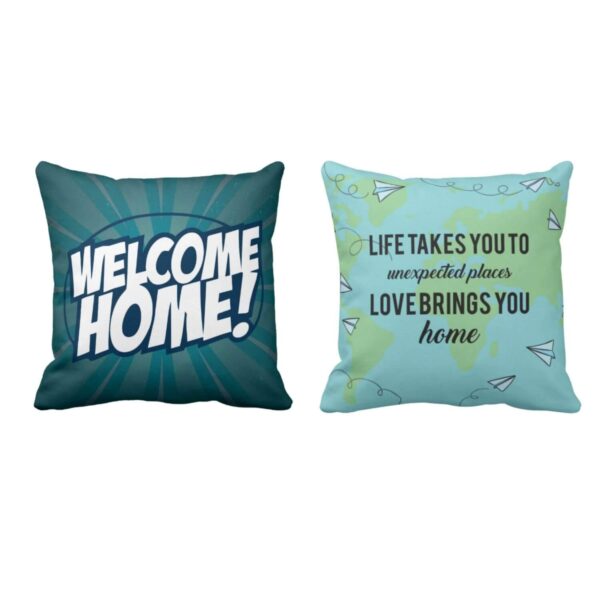 Welcome Home Cushion Cover Set of 2 12x12 inches