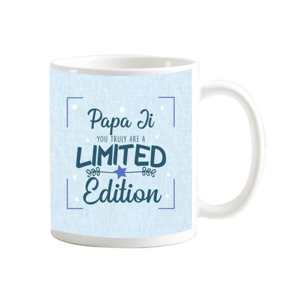 Father's Day Gifts Printed Cushion Cover, Ceramic Coffee Mug (330ml), with Coaster Hamper Set for Limited Edition Father-in-Law