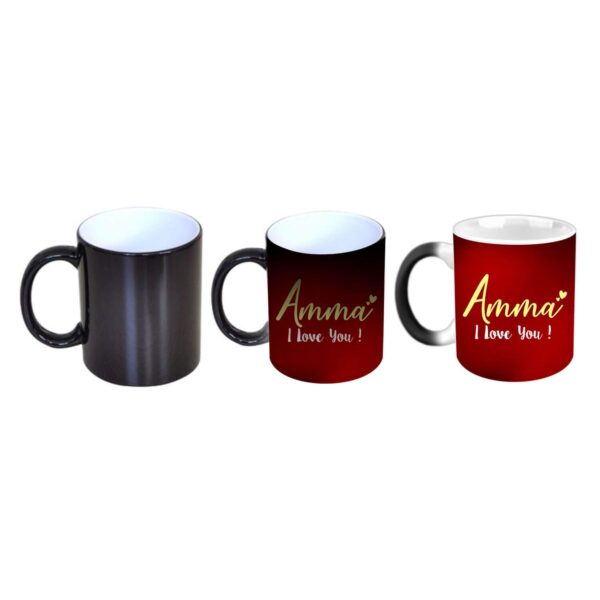 Mother's Day Chocolate Gifts Combo for Mom - Amma I Love You Mug, Cushion Cover, 1 Cadbury Dairy Milk Silk (60 gm), with Coaster