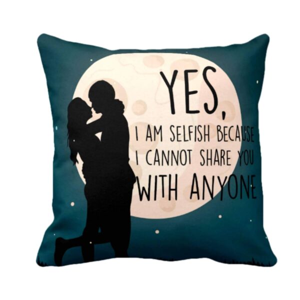 Yaya Cafe Valentine Gift Combo for Girlfriend Wife Mug I Can't Share You with Anyone Love with Coaster, Cushion Cover