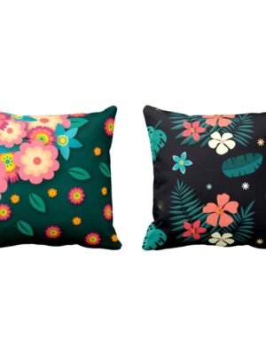 Adorable Alluring Floral Flowers Cushion Cover Set of 2 20X20 inches
