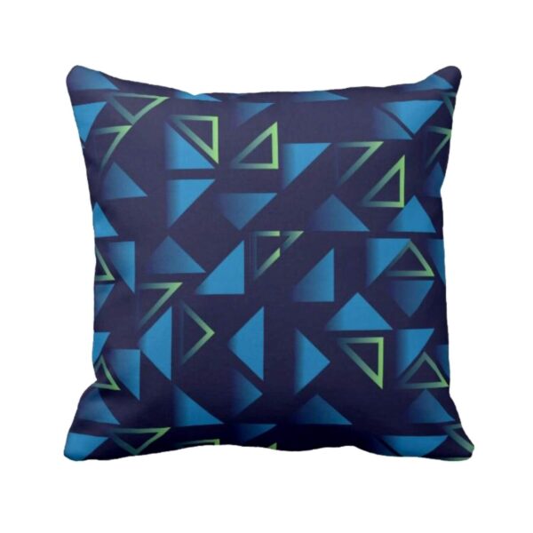 Canvas Cotton Keen Refined 3D Printed Cushion Covers Home Sofa, 24x24 inches, Blue -Set of 2