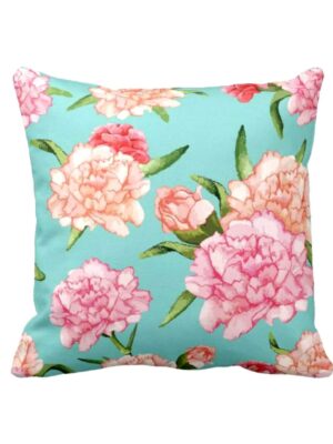Symmetrical Floral Flowers s | Multicolour Cushion Cover 12X12 inches