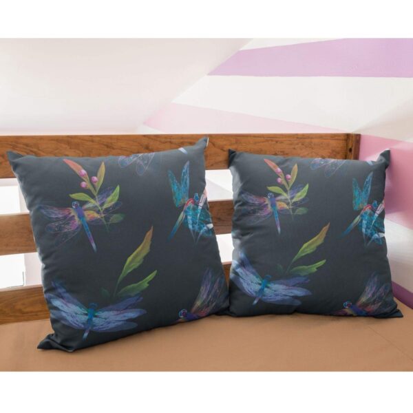 Delicate Dragonfly Floral Printed  Cushion Covers