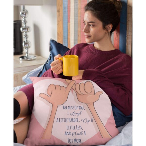 TheYaYaCafe Friendship Day Friends Cushion (with Filler)