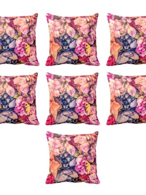 Alluring Floral Flowers Cushion Cover Set of 7 20X20 inches