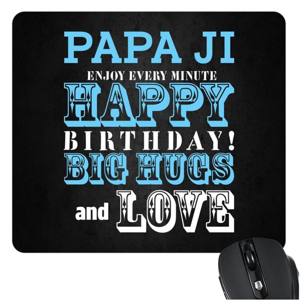 Birthday Gifts Printed Mousepad, Cushion Cover, Ceramic Coffee Mug (330ml), with Coaster Hamper Set for Best Papa Ji Father-in-Law