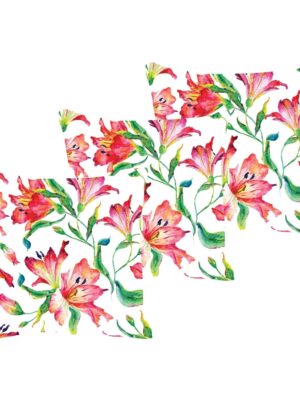 Comely Floral Flowers Cushion Cover Set of 3 20X20 inches