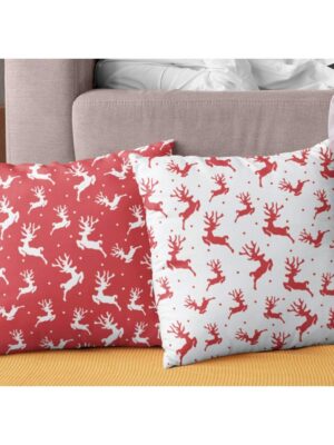 Christmas Gifts Cushion Covers House Decoration 24 x 24 inches Set of 2 - Reindeer Snowman