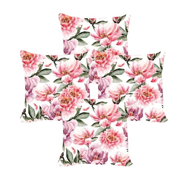 Pleasing Floral Flowers Cushion Cover Set of 4 24x24 inches